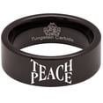 thumbnail image 5 of Peace Tungsten Carbide Ring, 5 of 9