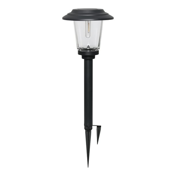 Better Homes & Gardens Amalya Solar Powered Black Metal and Glass LED