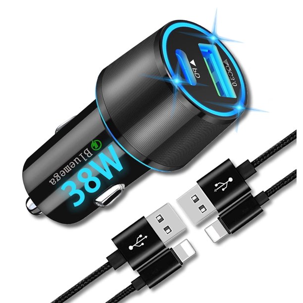 Fast Car Charger, USB C Car Charger 38W Car Charger Adapter PD3.0&QC3.0