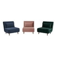 thumbnail image 4 of A&D Home Tustin Polyester Convertible Futon Chair, Velvet Pink Blush, 4 of 6