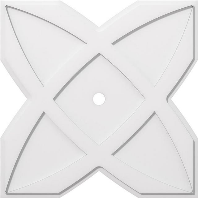 Ekena Millwork CMP32TS-02000 32 in. OD x 2 in. ID Square Titus Architectural Grade PVC Contemporary Ceiling Medallion