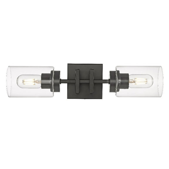 Golden Lighting Tribeca 2-light Wall Sconce in Matte Black