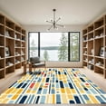 thumbnail image 2 of ODIKA 2'x3' Machine Washable Non-Slip Area Rug, Geometric Orange High Traffic Rug with Pad, Orange, 1057514, 2 of 8