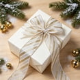 thumbnail image 5 of WWG Cloth Ribbon, Flexible Pliable Holiday Ribbon, Sturdy Long Lasting, Effortless to Cut, Decorative for Gift Boxes, Wreaths, Fences, Christmas, Home, Party, Gift Packaging, Includes 1 Roll, 5 of 6