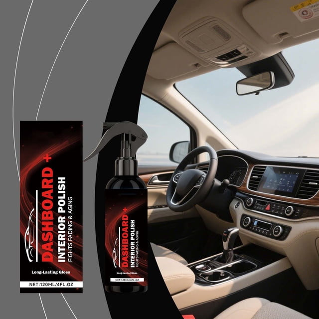 120ml Car Interior Cleaning Spray, Multi-Surface Stain Remover for Leather & Plastic, Seats, Sofas & Dashboard Cleaner, Effortless Stain Removal & Protection Solution for Car Interiors