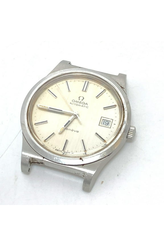 Pre-Owned OMEGA Geneva Date Automatic Watch Stainless Steel Men's Silver (Good)