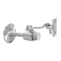 Rockwood Hook-Style Door Holder, Brass, Silver, 1-3/4"H x 1-3/32"W 477.26D