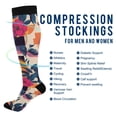 thumbnail image 2 of FORMRS Womens Knee High Socks Casual Long Thick Travel Daily Wear, 2 Pairs, Flowers Pattern Style, 2 of 6