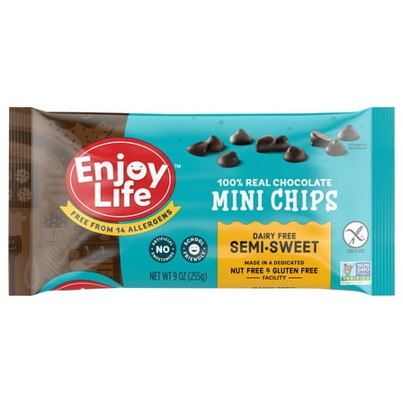 Enjoy Life Semi-Sweet Mini Chips, Dairy Free Chocolate Chips, 9 oz