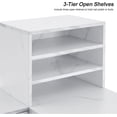 thumbnail image 5 of BarberPub L-Shaped Makeup Vanity Desk with Storage Drawer, Shelf and Cabinet, 5 of 10