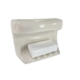 thumbnail image 2 of Beige Almond Ceramic Soap Dish Tray Cloth Bar Washcloth Holder Bath Shower Bathtub, 2 of 9