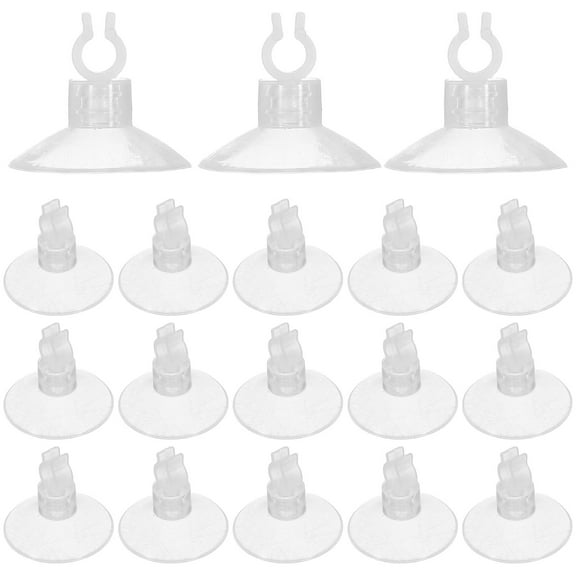 Unbranded Clear Suction Cup Clips for Hanging Holiday String Lights Multi Strong Adhesion Plastic 20pcs