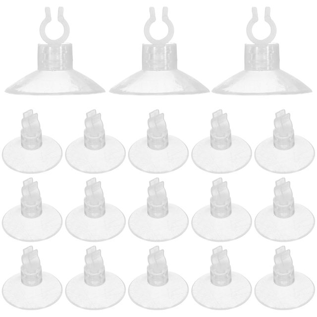 20 piezas, Clips de luz transparentes con ventosa para colgar, guirnalda de luces para vacaciones al aire libre, Mini ganchos de luz, ventosas para acuario con Clips