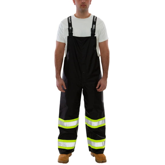 Tingley Icon O24123C Overalls, 5X, Black/High Visibility Fluorescent Yellow-Green CA3
