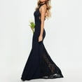 thumbnail image 2 of Lovskoo 2024 Wedding Guest Dresses for Women Evening Gown Halter Halter Lace Wedding Gown Long Cocktail Dresses 2023 Black, 2 of 5
