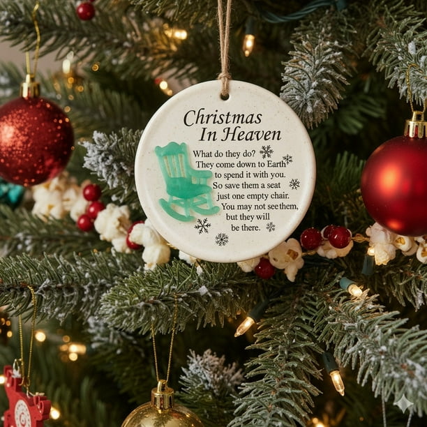 Adorno Navideño de Vidrio Marino En Memoria de Navidad Adorno Navideño de Vidrio Marino En Memoria de Navidad
