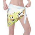thumbnail image 3 of Bingfone Farmfield with Cute Animals Women's Sarong Swimsuit Cover Ups Bathing Suit Coverups Chiffon Beach Wrap Skirts, 3 of 7