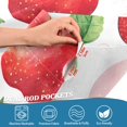 thumbnail image 4 of Yayeee Kitchen Valance Rod Pocket 54" x 18" Living Room Window Curtain, White Apple Pattern, 4 of 6