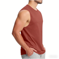 thumbnail image 3 of Cmfcve Men's Muscle Shirt Red Sleeveless Compression Athletic T-Shirt Quick Dry Silky Workout Gym Tank Top Running Football Training Tee Undershirt, 3 of 5