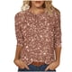 thumbnail image 2 of Tejiojio Women's Sequin Top Round Neck 3/4 Sleeves Sparkly Casual Party Blouse S-2XL, 2 of 5