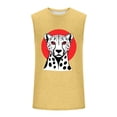 thumbnail image 4 of JDQJBZ Men's Tank Undershirts Summer Solid Color Crew Neck Sleeveless Tops Gym Wear, 4 of 5