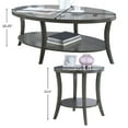 thumbnail image 6 of Roundhill Furniture Perth 3Pc Oval Coffee Table and End Table Set in Gray, 6 of 6