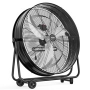 ROVSUN 13000CFM High Velocity Drum Fan, 30 Inch Industrial Metal Floor Fan with Handle, Heavy Duty, 3-Speed, 360° Tilt, Air Circulator for Shop, Garage, Gym, Barn, Commercial, UL Safety Listed, Black