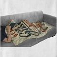 thumbnail image 5 of Vintage Trucks Soft Flannel Fleece Blanket, Grunge Style Poster Design Gasoline Station Garage Service Themed, Cozy Plush for Indoor and Outdoor Use, 50" x 60", Champagne Multicolor, by Ambesonne, 5 of 5