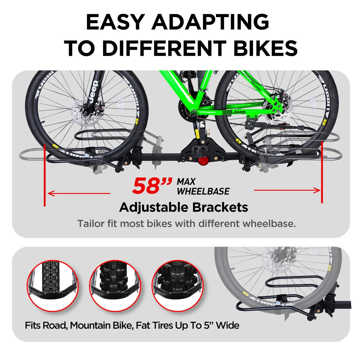 Young Electric 2-Bike Hitch Rack with Lock photo 4
