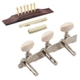 thumbnail image 1 of 6Pcs Bridge Pins/Saddle/Nut Abalone Dots with 2Pcs Acoustic Classic Guitar Set Tuning Pegs Keys Machine Heads Tuners, 1 of 10