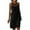 Black, variant on QUYUON Womens Short White Dress Summer Hollow Out Crew Neck Sleeveless Tank Dress Casual Loose Linen Knee Length Dress A-Line Tunic Dress Beach Sundress Green_D S