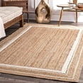 thumbnail image 2 of Vipanth Exports Jute Rug with White Line in Rectangle Shape, Area Rug for Home Decor (3x8 Feet), 2 of 4