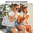 thumbnail image 5 of Large Capacity Tote Bag,White and Black Of Leopard Print Handbag Fashion Luxury Tote Bag,15.7"x13"x 5.1" Inches,Laptop Compatible, 5 of 6