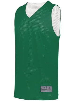 Crossover Reversible Basketball Jersey, Youth Large, Forest Green and White  