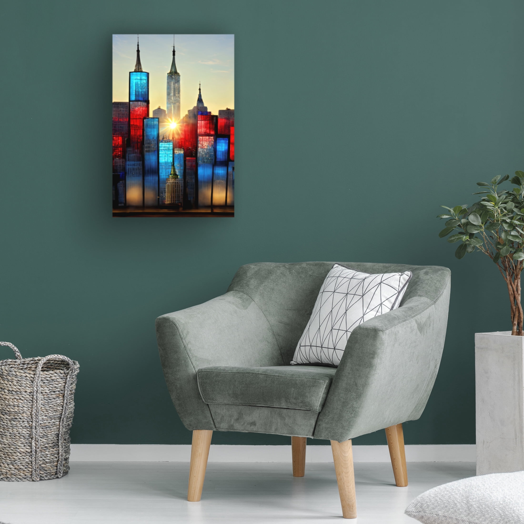 Canvas Wall Art - Ray Heere 'New York 1' Wall Art for Living Room, Bedroom, or Office Décor by Trademark Fine Art - 30 x 47 Inches