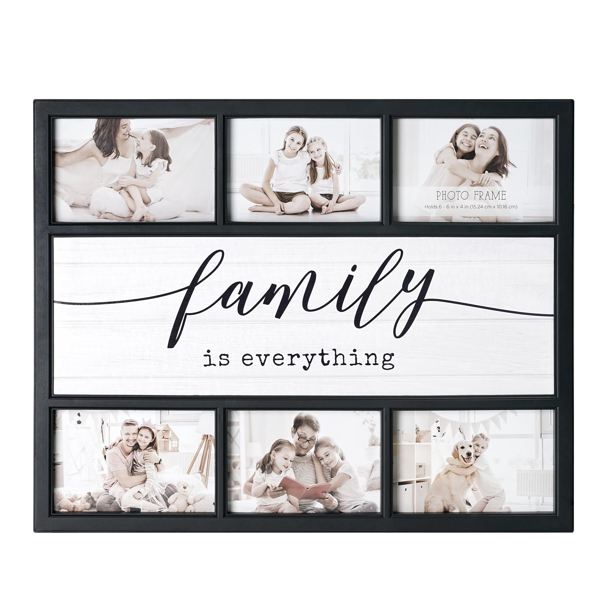 Crystal Art Gallery Family Black Photo Collage Frame - 18.7" x 15"
