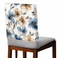 thumbnail image 2 of Spring Watercolor Chair Covers Set of 6 Brown Dark Blue Flower Garden Scenery Chair Back Covers Stretch Removable Washable Slipcovers Protector for Dining Room Kitchen Party Decor, 2 of 5