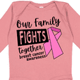 thumbnail image 4 of Inktastic Our Family Fights Together Breast Cancer Awareness Boys or Girls Long Sleeve Baby Bodysuit, 4 of 5