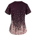 thumbnail image 3 of Susanny Print Scrub Tops Women Floral Print with Pockets Short Sleeve Scrubs Tops Graphic Nurse Uniform Cute Print Petite Scrub Tops Brown XL, 3 of 3