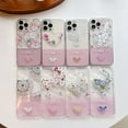 thumbnail image 7 of case for iPhone 14 Pro Max Case Clear with Design Cute Butterfly Floral Embossed Pattern Camera Protection Soft TPU Bumper Slim Protective Cover for Girly Girl Women (Pink Flowers), 7 of 7