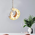thumbnail image 4 of Lámpara colgante de madera con la luna y el nombre de Eid Mubarak, decoración de Ramadán para el hogar (islámica musulmana)., 4 of 9