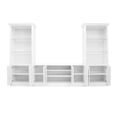 thumbnail image 6 of 128.2" W Wall Unit Entertainment Center with Bookshelves for TVs up to 80" - Modern TV Stand Media Console with Tempered Glass Cabinets and Adjustable Shelves for Living Room, 6 of 17