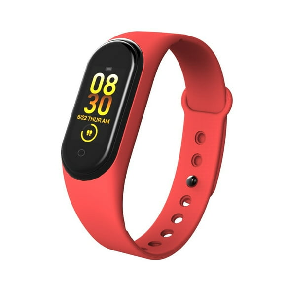 Fitness and Wellness Tracker with Stress Management, Sleep Tracking and 24/7 Heart Rate, One Size (S & L Bands Included) red