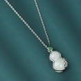 thumbnail image 4 of 14K Gold Natural Jade Necklace, Good Luck Gourd Jade Necklace - Perfect Birthday and Mother's Day Gift for Mom, Wife and Girlfriend, 4 of 4