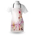 thumbnail image 3 of Peach Apron Artistic Spring Flower Arrangement with Cute Little Butterflies Wildflowers on Branch, Unisex Kitchen Bib Apron with Adjustable Neck for Cooking Baking Gardening, Multicolor, by Ambesonne, 3 of 3