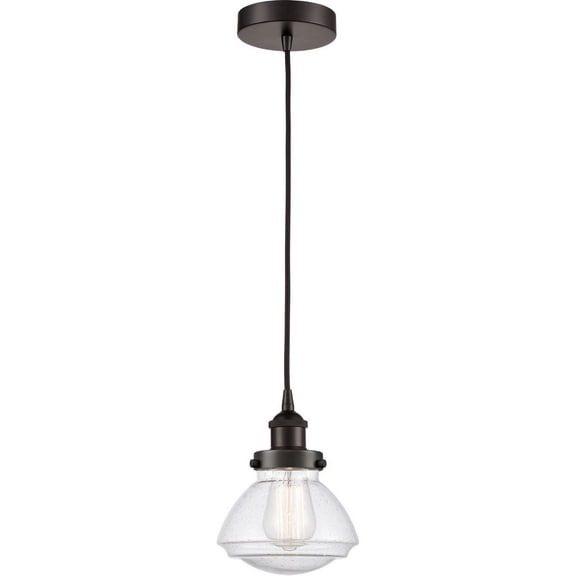 616-1PH-OB-G324 Innovations Lighting Olean - 1 Light Mini Pendant In Industrial Style-7.75 Inches Tall and 6.75 Inches Wide-Oil Rubbed Bronze