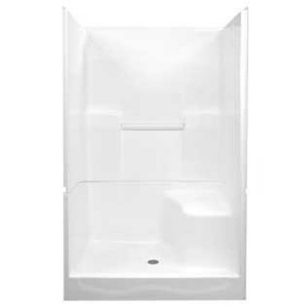 Clarion Bathware RE6843LTSWHITE 48 x 36 in. Shower with Right Hand