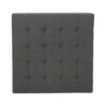 thumbnail image 5 of Noble House Willa Contemporary Tufted Fabric Storage Ottoman, Dark Gray, Dark Brown, 5 of 9