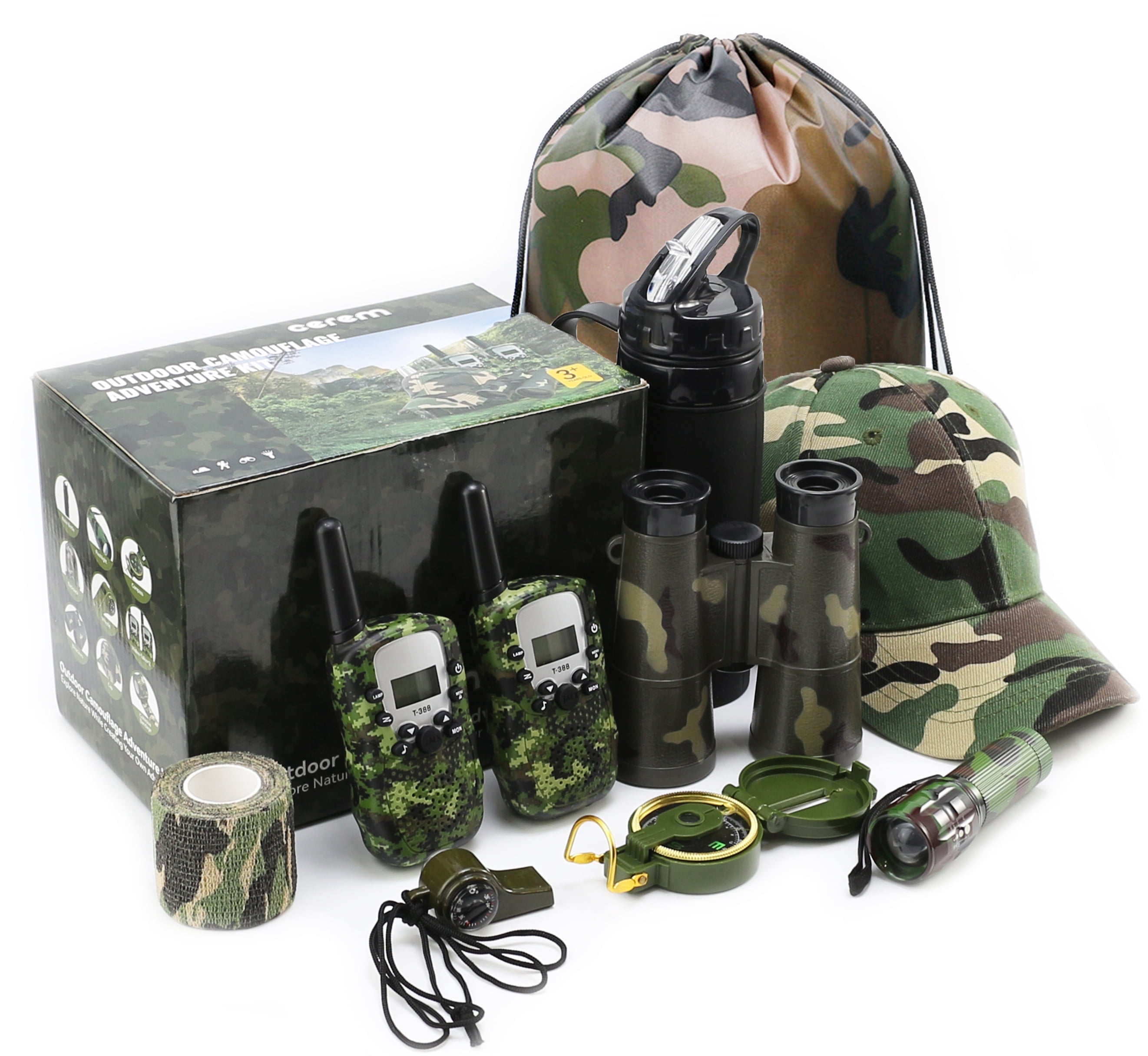 ティス ballaholic camo anywhere setup L Cerem Outdoor Adventure Kit - Camouflage Camping Gear with Walkie