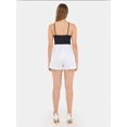 thumbnail image 4 of Cotton High-Waist Shorts with Pocket and Belt Detail, 4 of 6